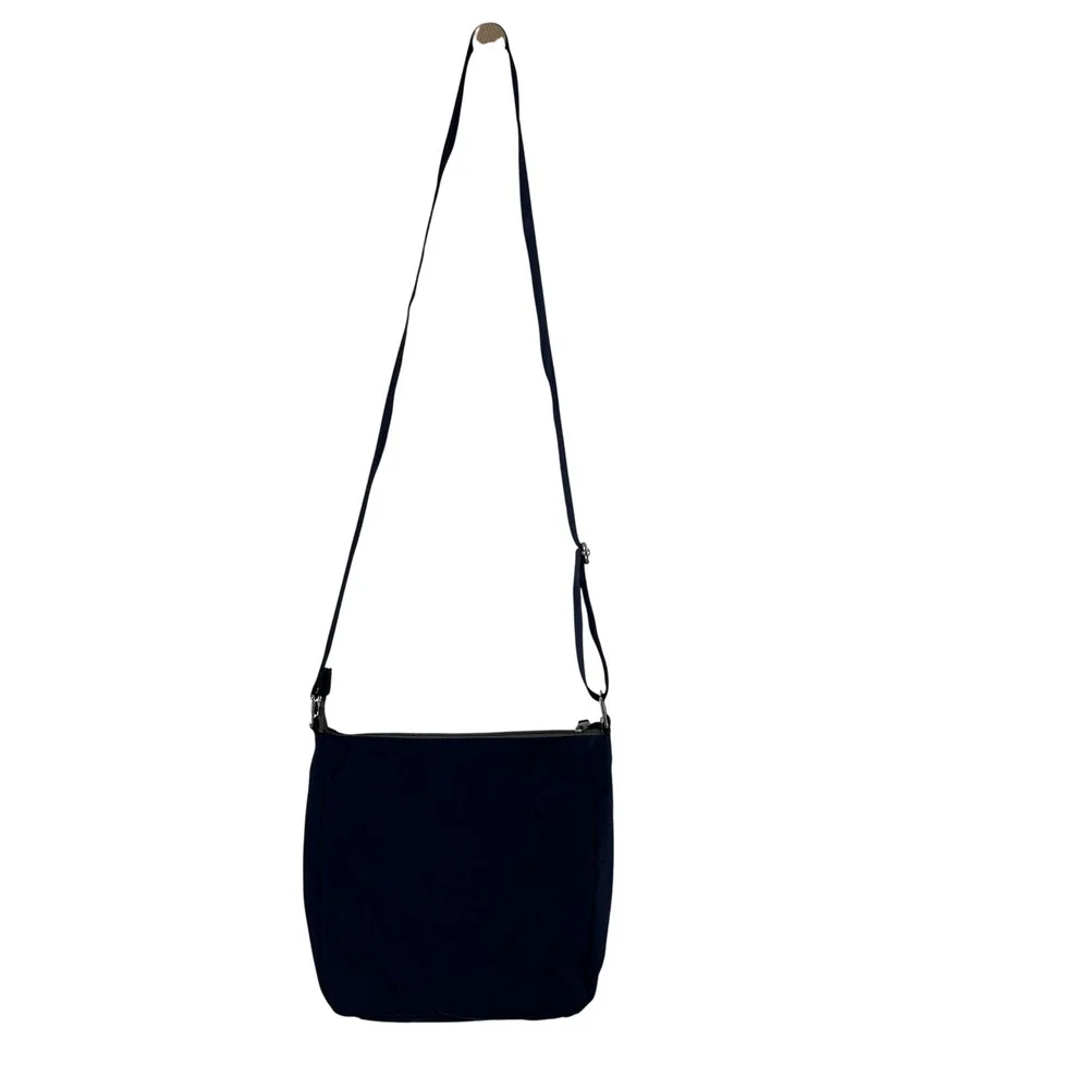 Baggallini Navy Blue Nylon Crossbody Messenger Bag Adjustable Strap Organizer